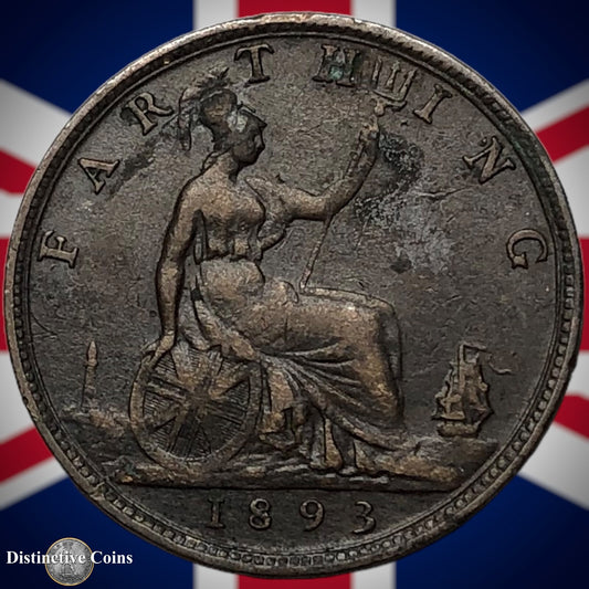 Great Britain 1893 Farthing 1/4d GB4338
