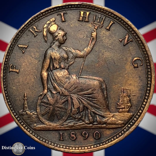 Great Britain 1890 Farthing 1/4d GB4279