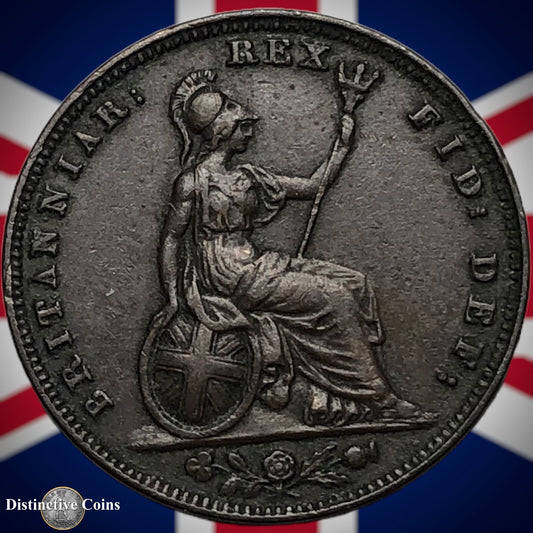 Great Britain 1829 Farthing 1/4d GB3344