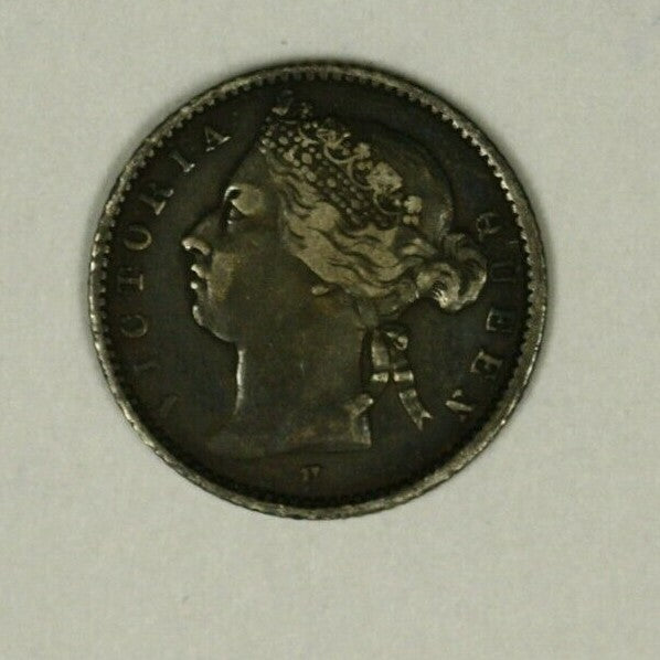 Straits Settlements 10 Cents 1874-H  VF  Victoria   A896