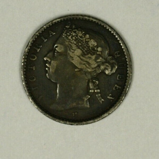 Straits Settlements 10 Cents 1874-H  VF  Victoria   A896