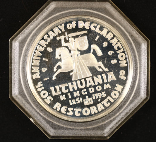 Lithuania 1968 commemorative 50th Anniversary of the Declaration of Restoration of the Kingdom of Lithuania A3513